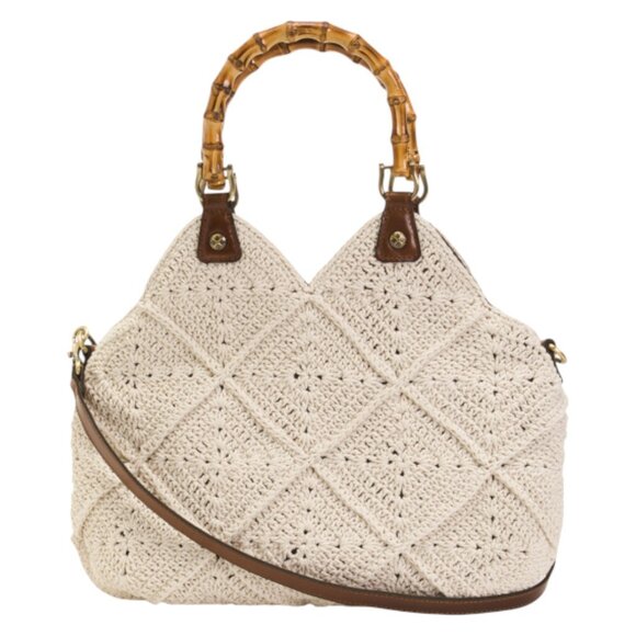 Patricia Nash Handbags - PATRICIA NASH Delphi Cotton Crochet And Leather Crossbody